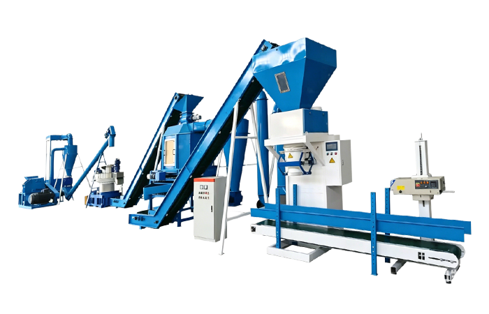 Biomass pellet production line